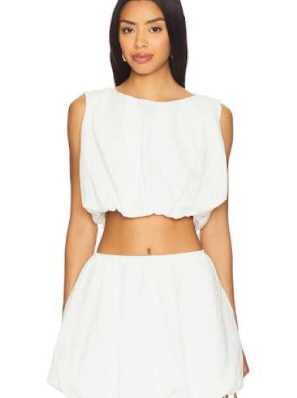 Minkpink White Textured Two-Piece Bubble Set